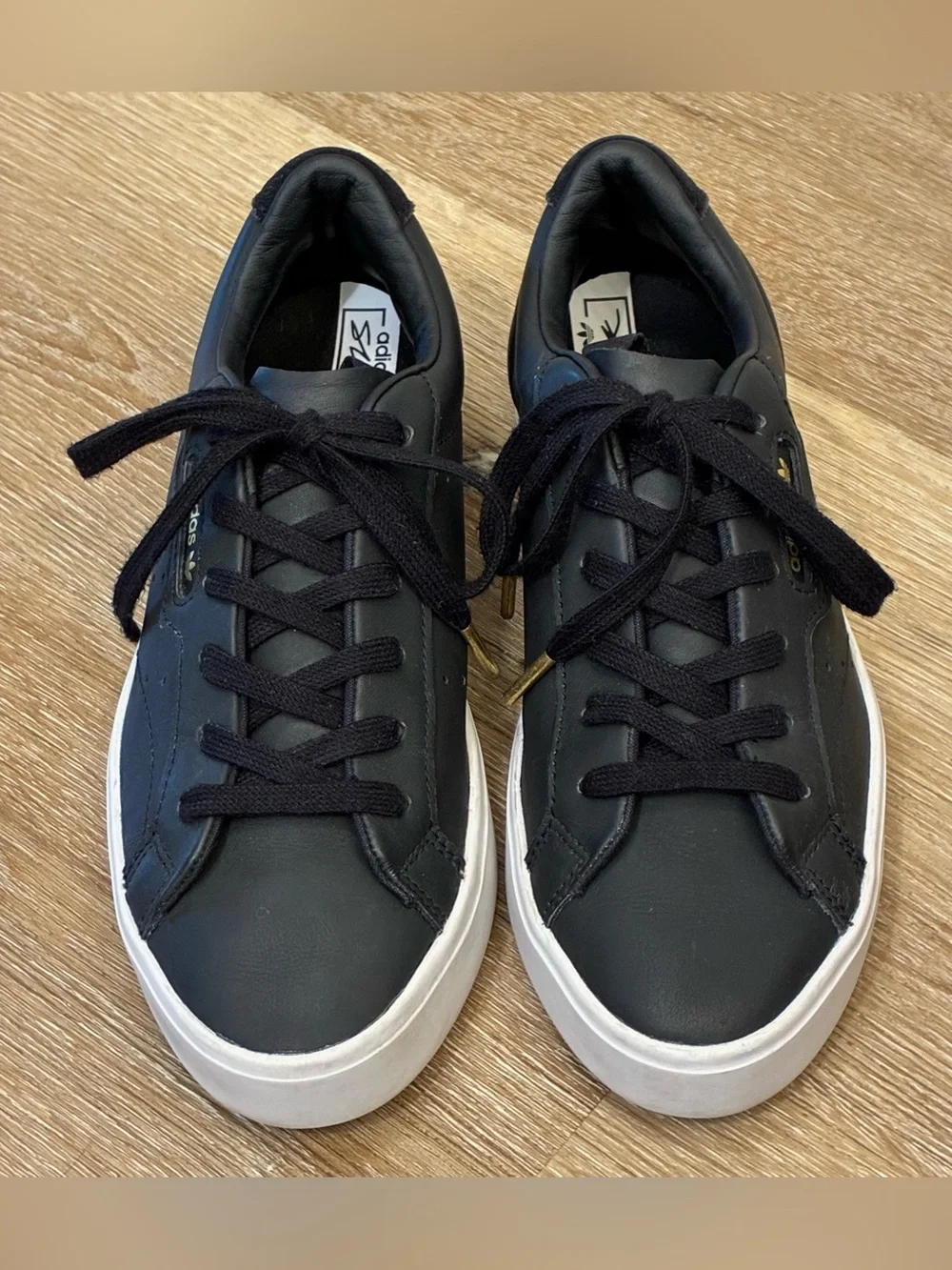Adidas Originals Sleek Super Black Women’s Sneakers Shoes US 6.5 EU 38 23.5cm